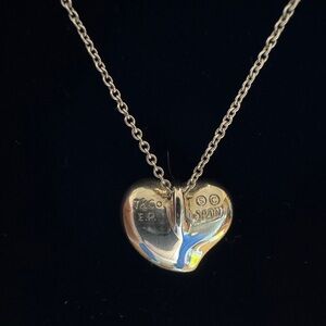 Tiffany & Co. Elsa Peretti Full Heart Pendant & Necklace